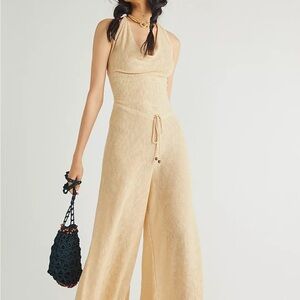 FP Beach Brown Knit Jumpsuit Size XS